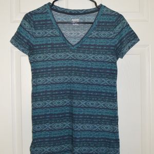 Blue Patterned T-shirt